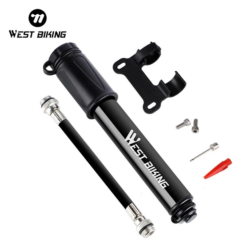 WEST BIKING-Mini pompe à vélo manuelle en alliage d'aluminium, gonfleur d'opathie, assujetSchrader P