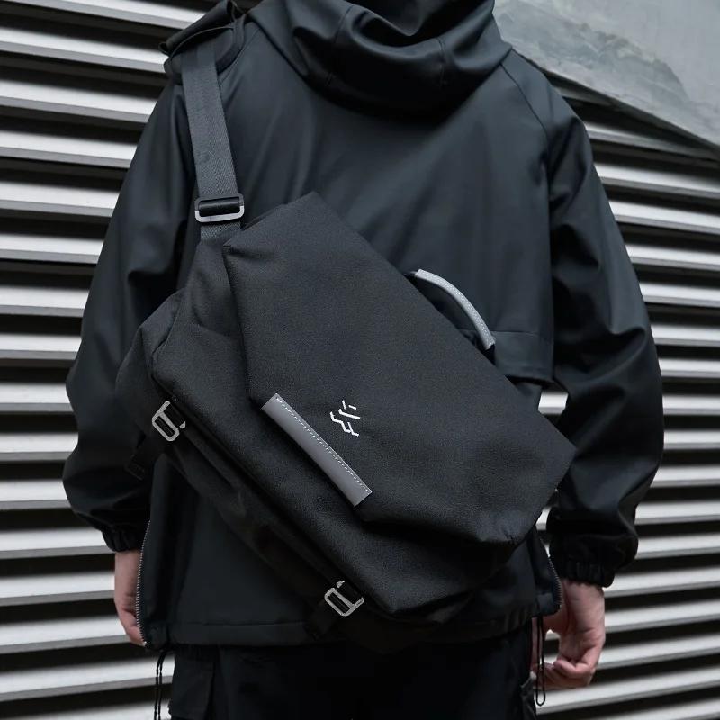 MOYYI Design grand sac de messager pour ordinateur portable pour hommes étanche voyage bandoulière s