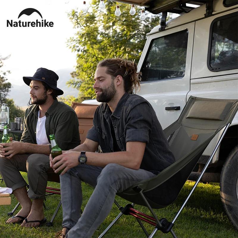 Natureifa-Chaise pliante ultralégère à dossier haut, chaises à bascule portables, camping, pêche en