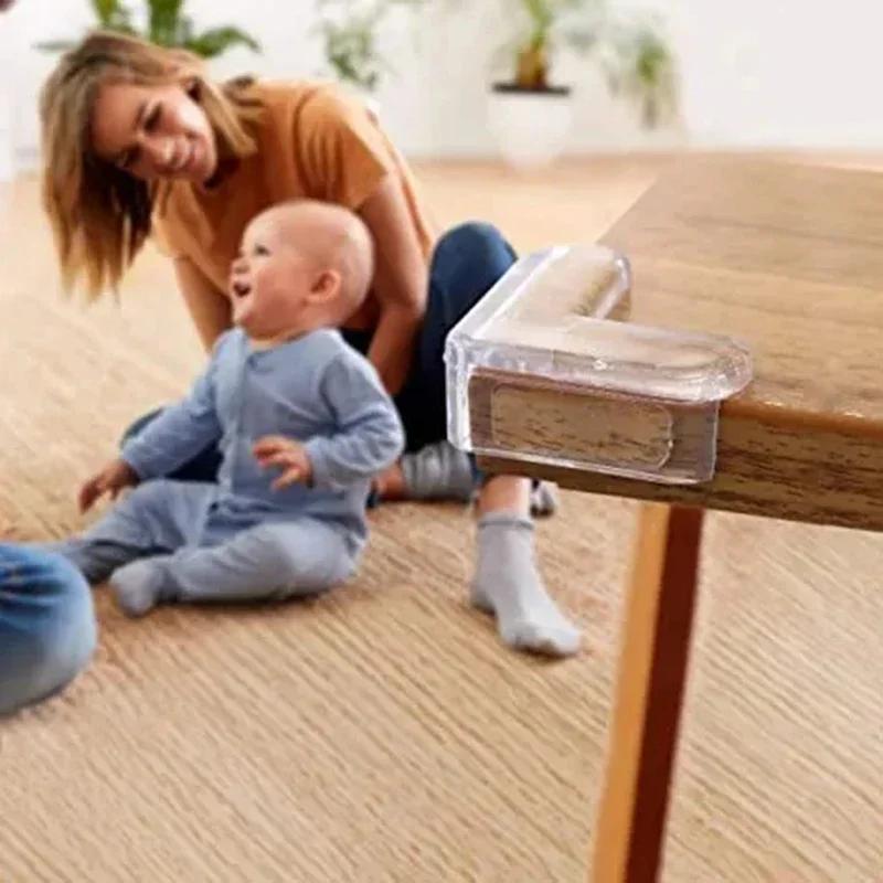Protecteur de table en silicone souple et transparent pour enfants, anti-collision, coin de table, c