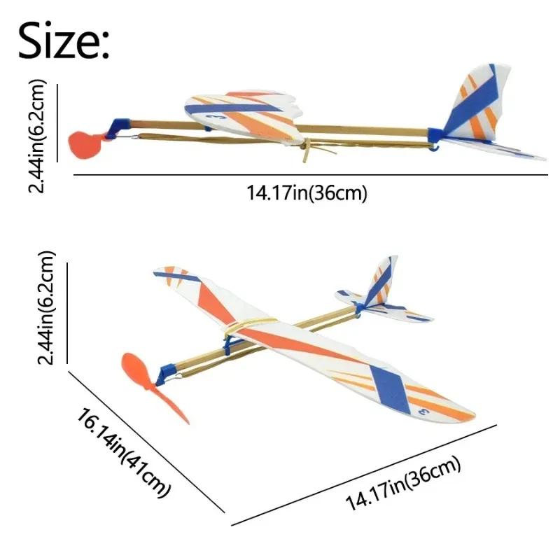 Kit de modèle d'avion avec bande de caoutchouc, jouets pour enfants, mousse, plastique, assemblage,