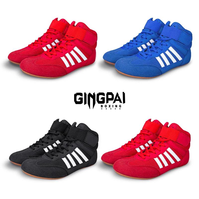 Chaussures boxe lutte Gingpai hommes femmes - Maille respirante qualité fitness entraînement