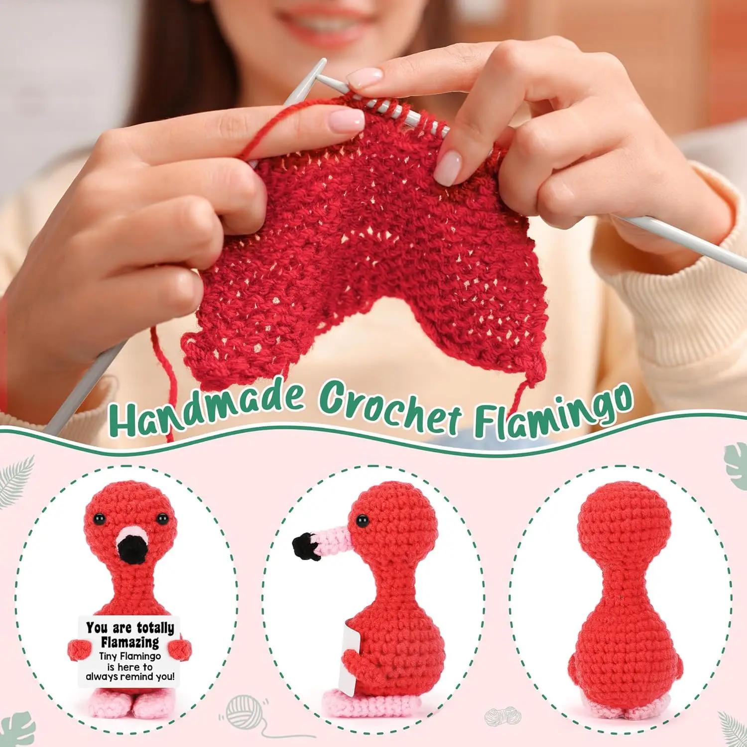 Poupée au Crochet de câlin de poche à énergie positive, Mini peluche tricotée à la main, pomme de te