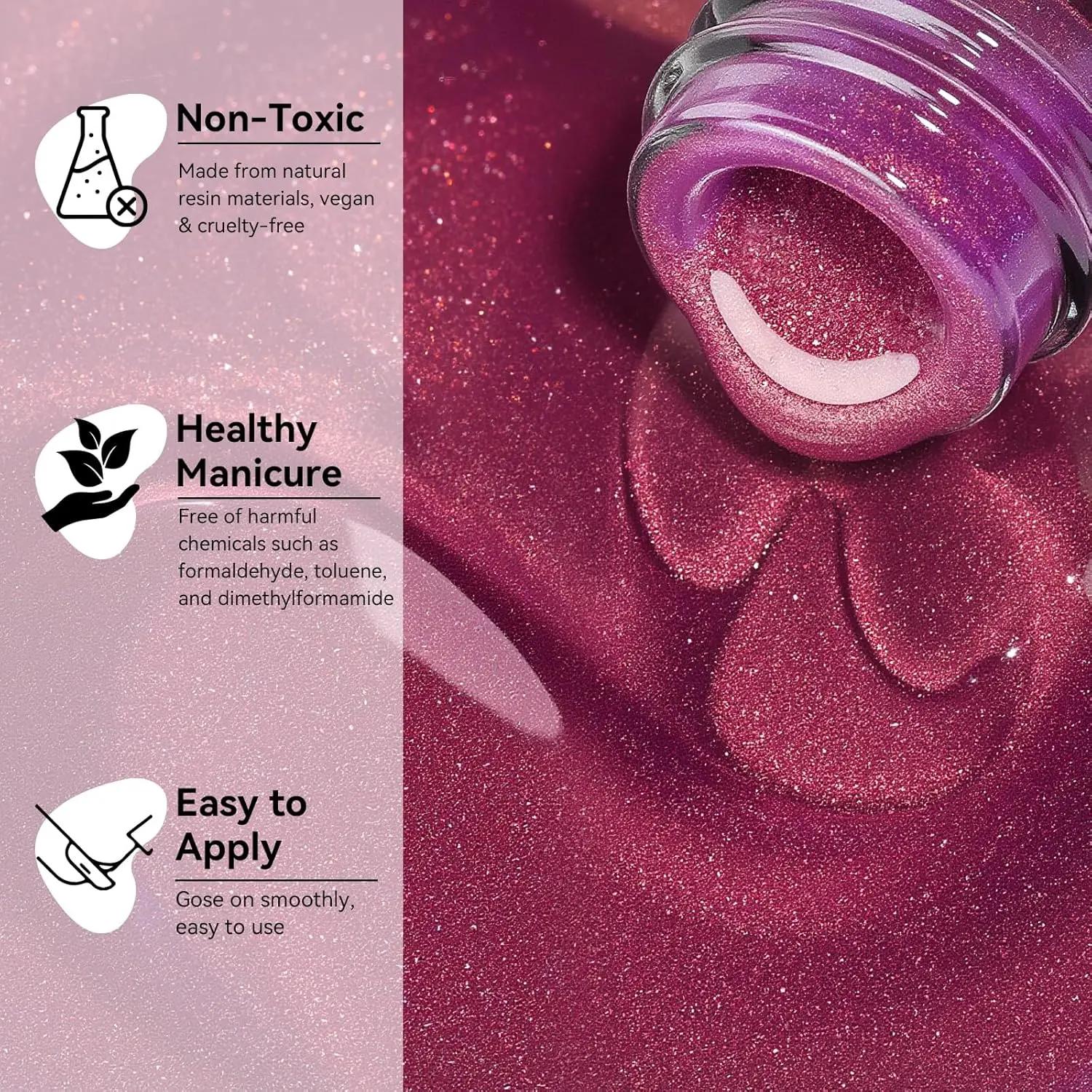 Makartt-Verhéritage à Ongles Gel Holographique en Forme d'Œil de Chat, à Tremper avec Aimant, Lampe