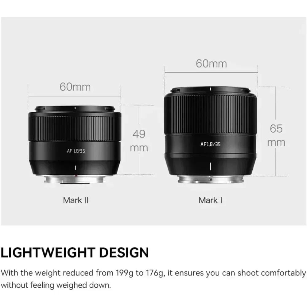 TTArtisan 35mm F1.8 II objectif de mise au point automatique APS-C pour Fuji X Sony E Nikon Z mont c
