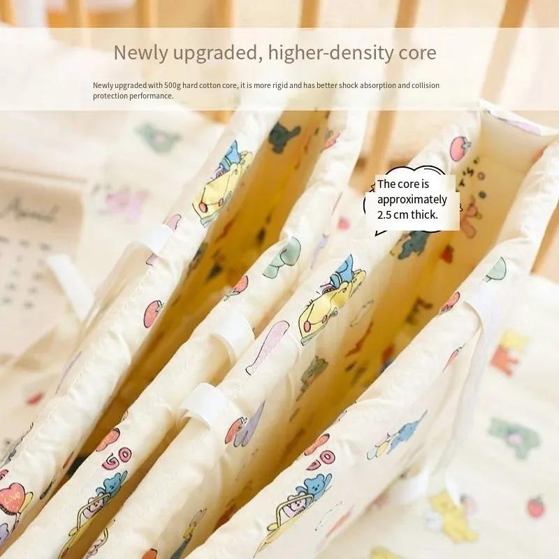 Clôture de berceau pour bébé, sac en coton doux, bande Anti-collision, clôture de lit une pièce pour