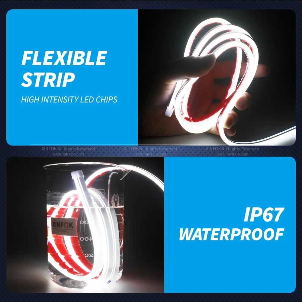 Top Led feux de capot de voiture bande de phare universelle lampes d'ambiance décoratives de voiture