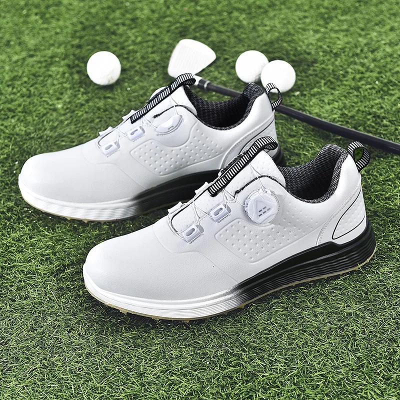 Offre spéciale blanc hommes chaussures de Golf taille 46 conception anti-dérapant femmes chaussures