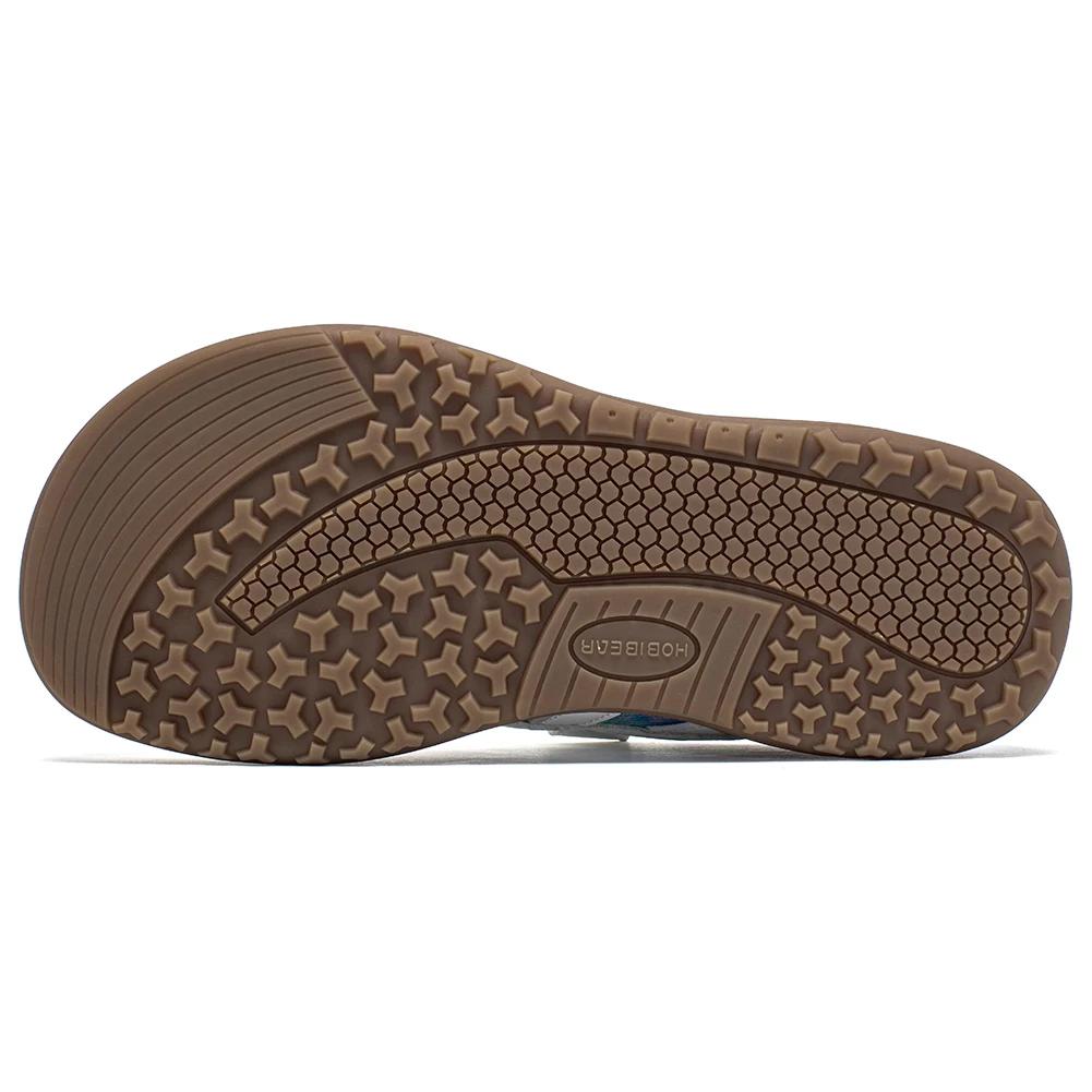 HOBIBEA Chaussures pieds nus pour enfants, baskets à bout large avec boucle à crochet, antidérapante