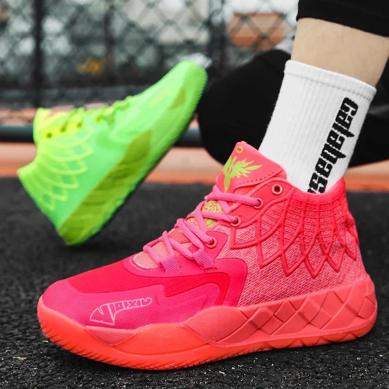 Chaussures de basket-ball respirantes et rembourrées pour hommes, baskets d'entraînement professionn