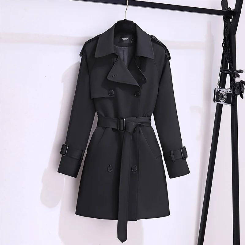 Coupe-vent de Style britannique pour femmes, Streetwear, Trench-coat à Double boutonnage, vestes kak
