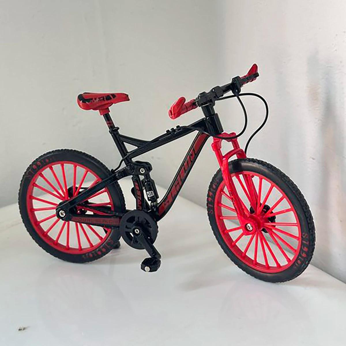 1:10 Mini vélo en alliage moulé sous pression modèle doigt montagne Miniature en métal vélo course j