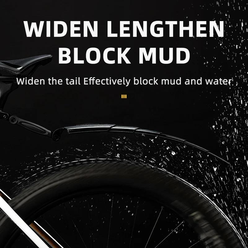 ROCKBROS – garde-boue universel pour vélo, garde-boue allongé pour roues avant et arrière, accessoir