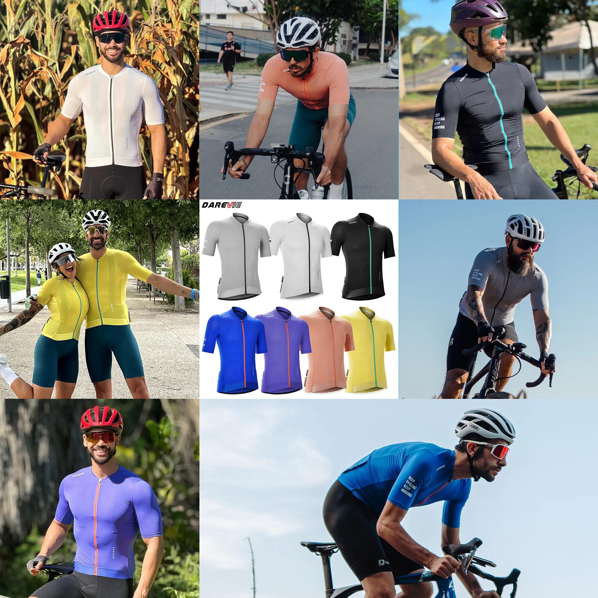 DAREVIE Maillot de cyclisme respirant pour hommes et femmes, vêtements de cyclisme à séchage rapide,