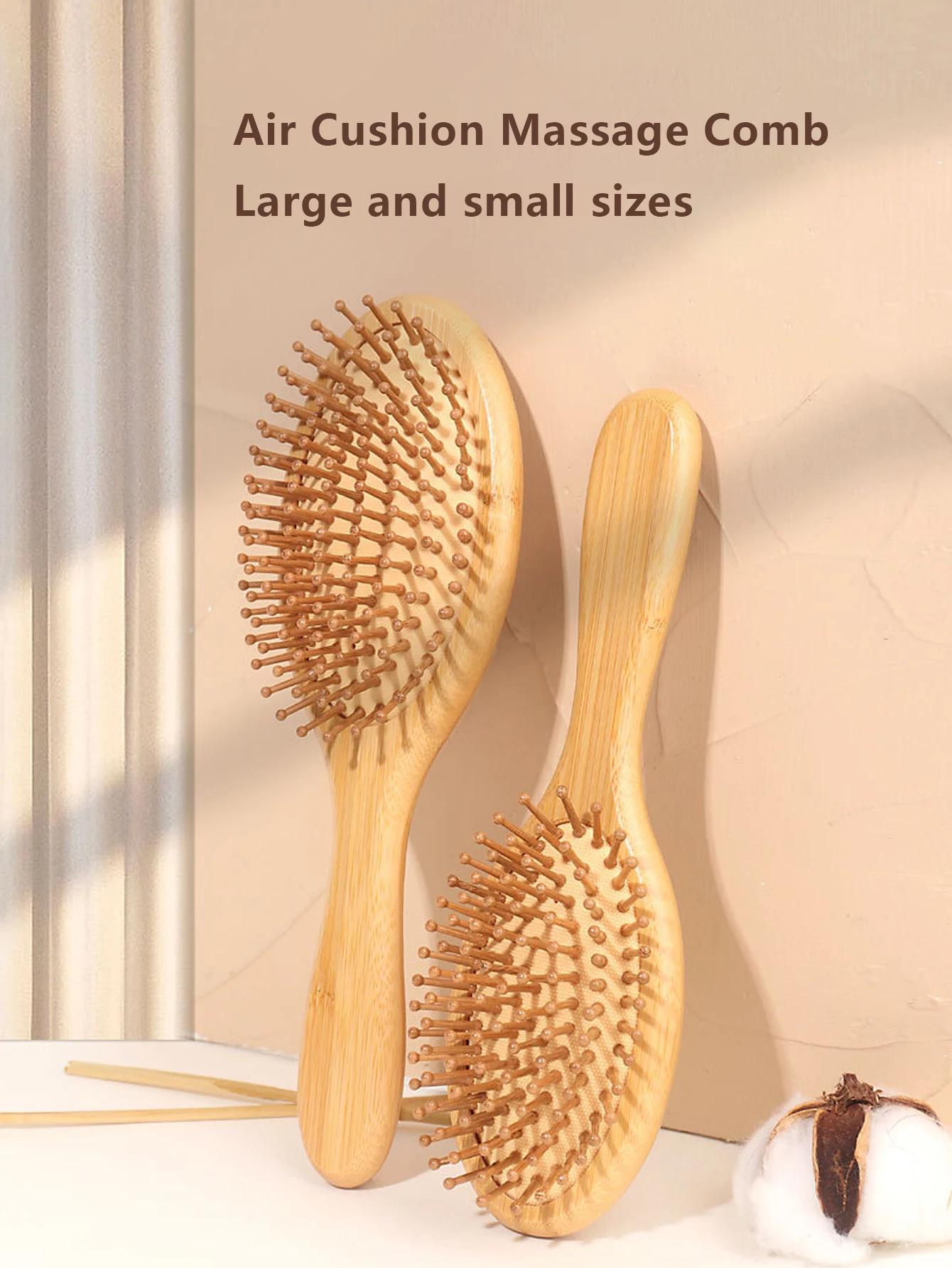 Peigne à cheveux en bois naturel, 1 pièce, perte de cheveux, massage du cuir chevelu, brosse à cheve