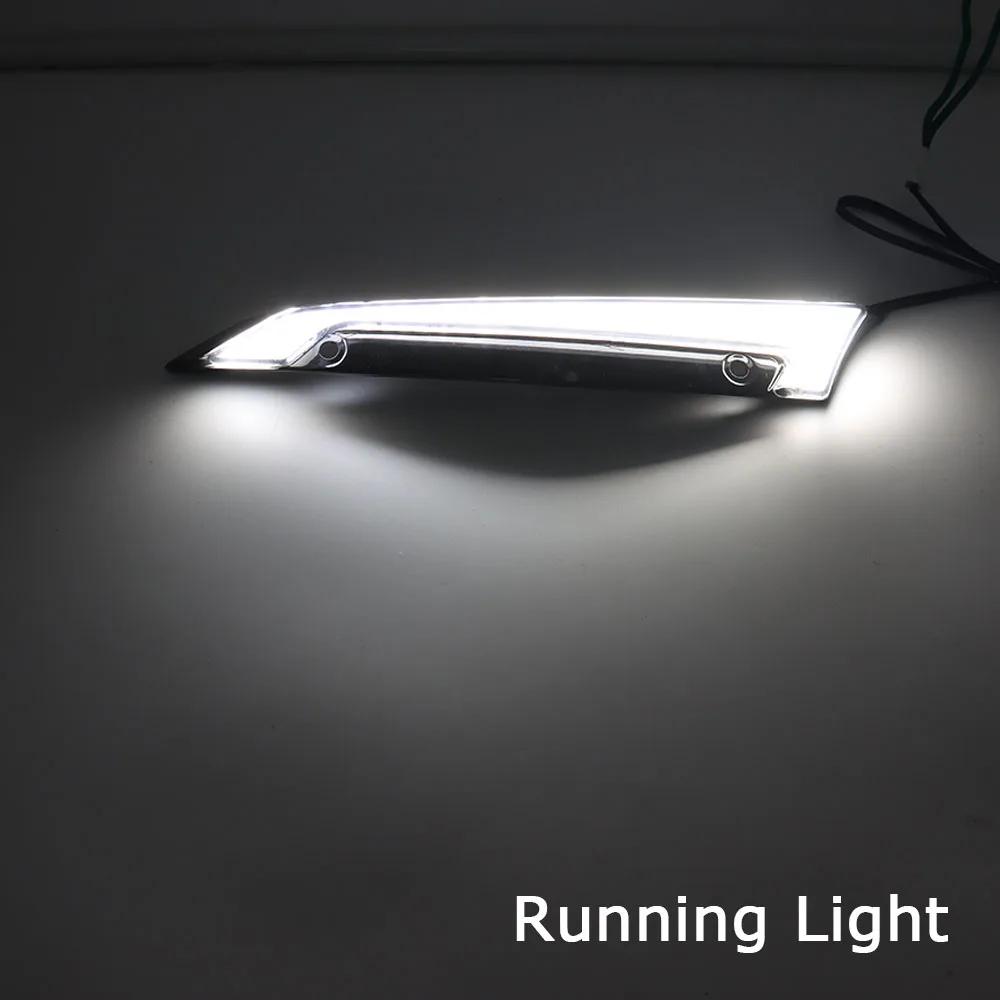 Lampes décoratives de pare-brise de traceur chromé/noir de moto, feux de jour et clignotants pour Ha