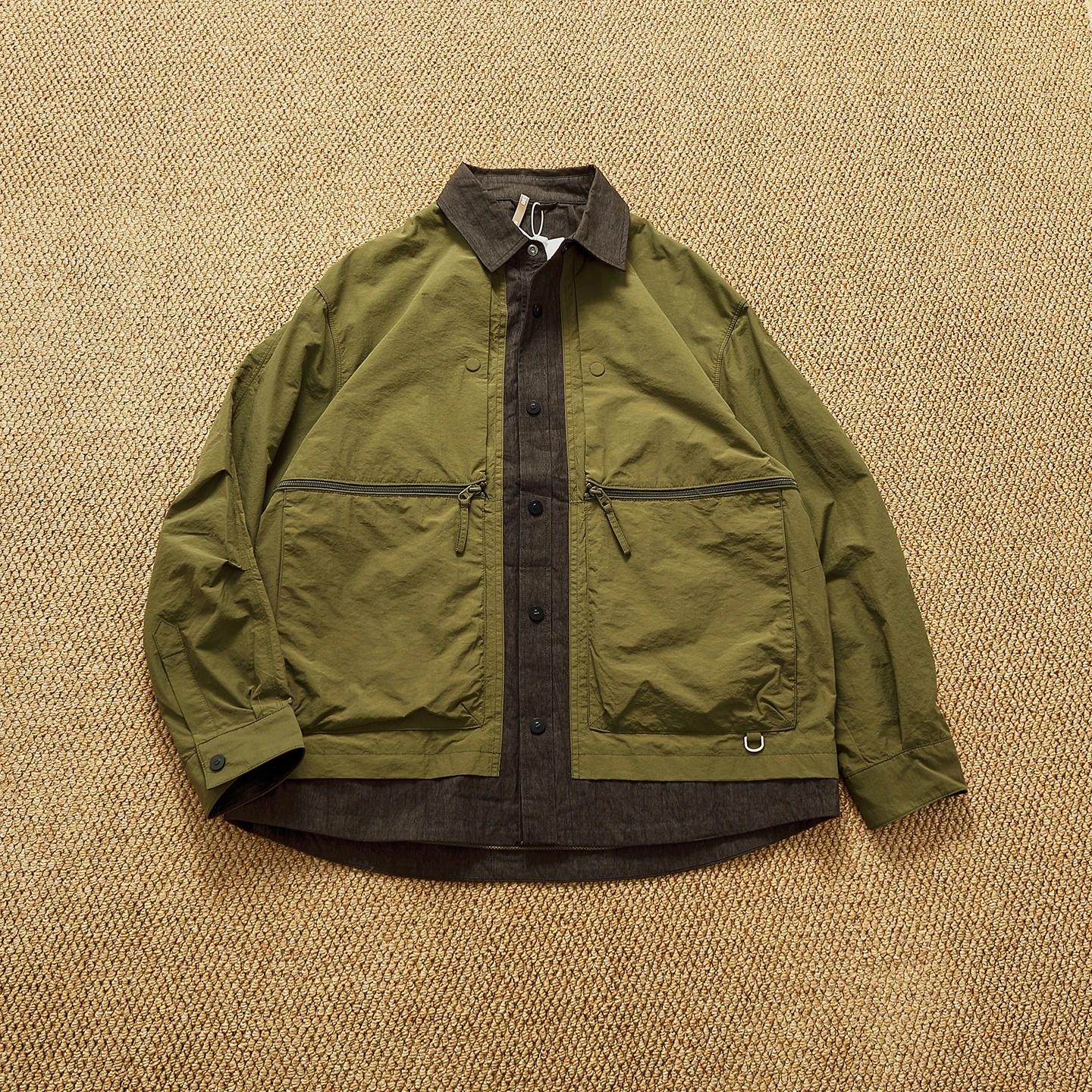 Veste à revers deux pièces pour hommes, nouveau manteau Cargo ample et décontracté, Vintage japonais