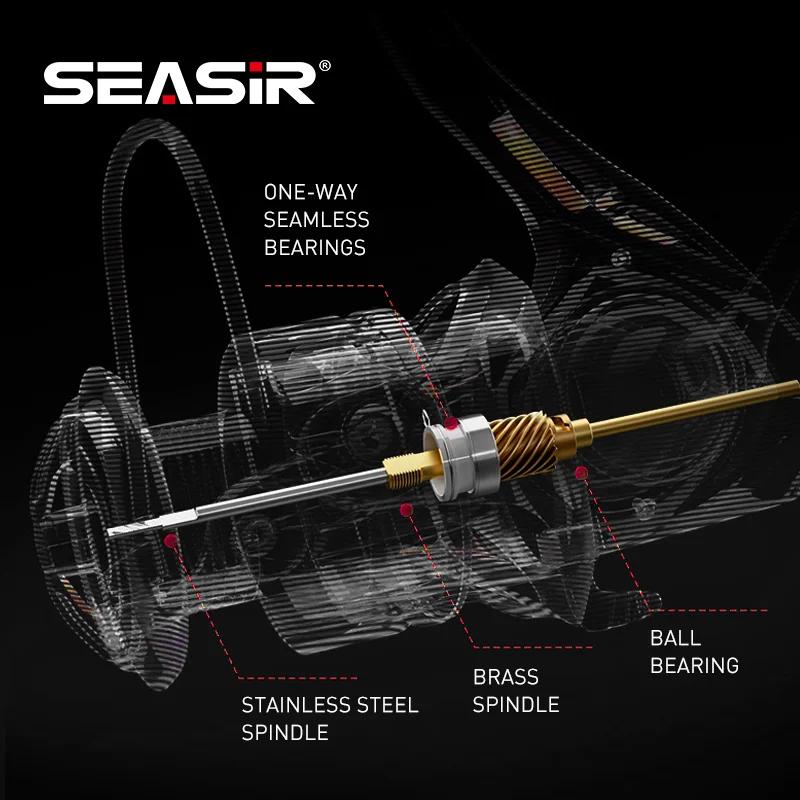 SEASIR OER Moulinet de pêche Spinning Ultra léger en aluminium peu profond, 12kg Max, matériel de pê