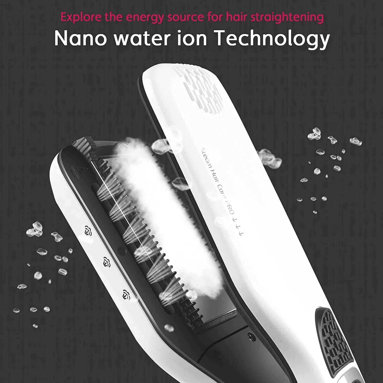 Lisseur de cheveux professionnel, fer plat à vapeur, brosse à lisser, brosses électriques pour cheve