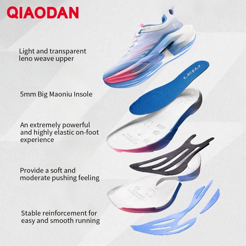 Chaussures de course QIAODAN TG PLAID pour hommes 2026 avec amorti, plaque carbone, entraînement, ab