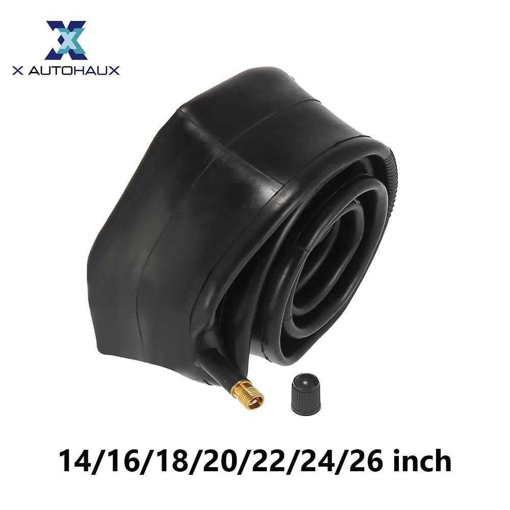X Autohaux – pneus intérieurs de vélo Schrader 14/16/18/20/22/24/26 pouces, 1.75/2.125 pouces de lar