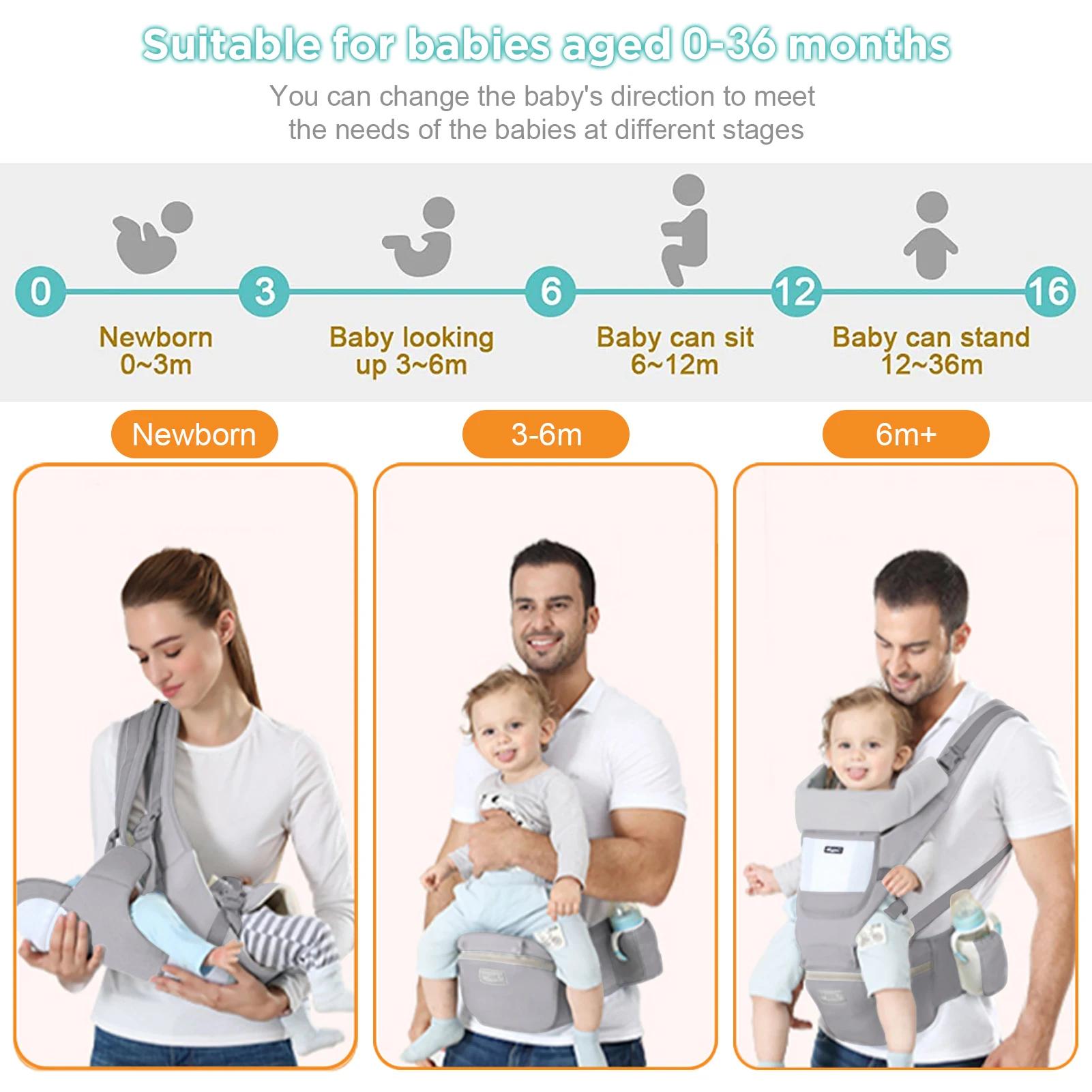 Porte-bébé ergonomique pour bébé, tabouret de taille multifonctionnel pour nouveau-né à tout-petit,