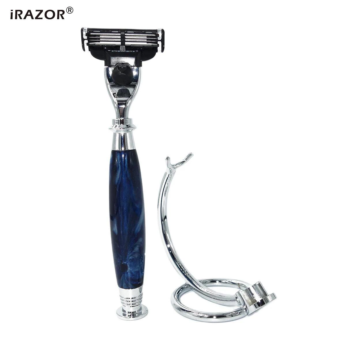 iRAZOR Mach 3 rasoir de sécurité manuel pour hommes Compatible avec la marque universelle 3 couches