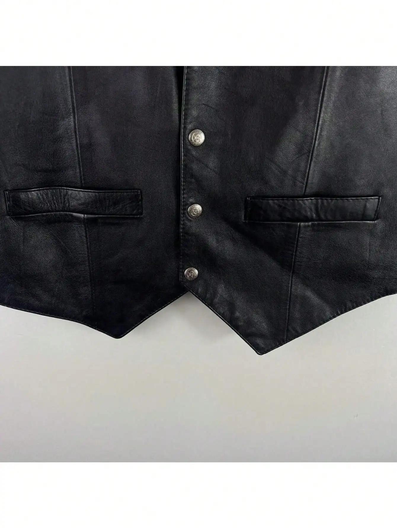 Hommes gilet noir motard moto Hip Hop gilet mâle Faux cuir Punk printemps sans manches en cuir gilet