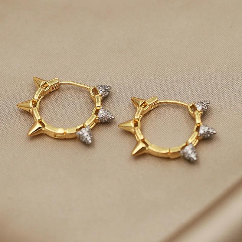 Boucles d'oreilles géométriques en cristal pour femmes, nouveau Design de vue, marque de mode, bijou