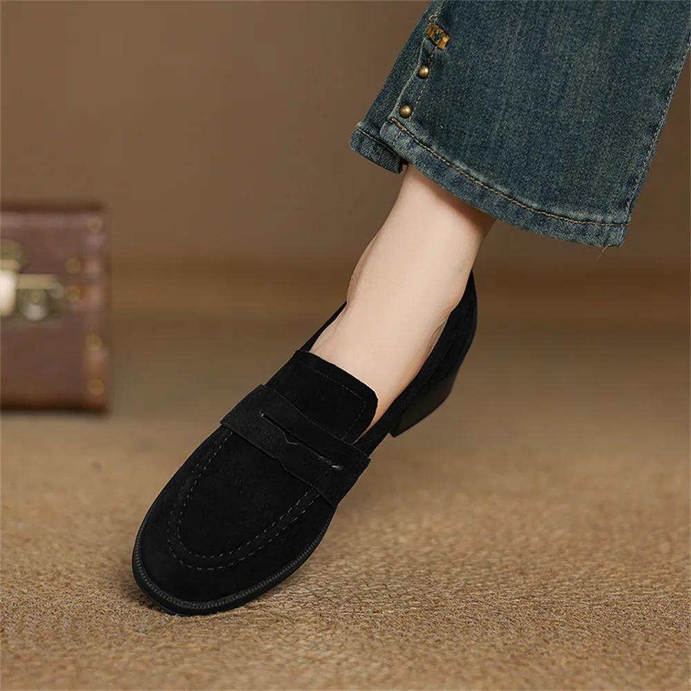 FEDONAS 2025 daim cuir bout rond Med talon printemps chaussures Mature doux rencontres femmes pompes