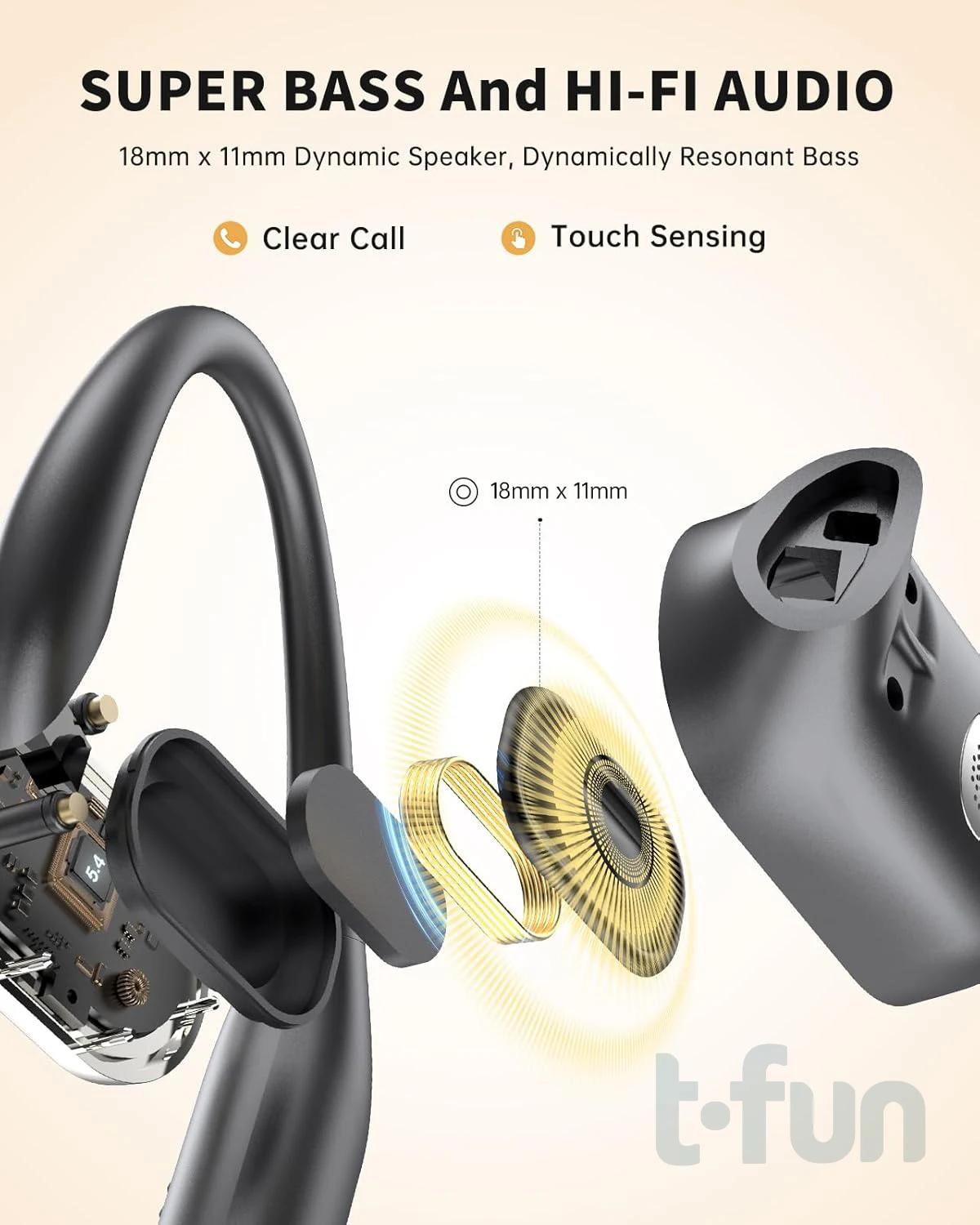 Écouteurs intra-auriculaires Bluetooth 5.4, avec micro antibruit ENC, appels clairs et son Hifi, vér