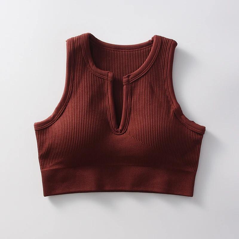 Gilet de sport sans manches été femme - Très élastique absorbant sueur coussinet amovible confortable