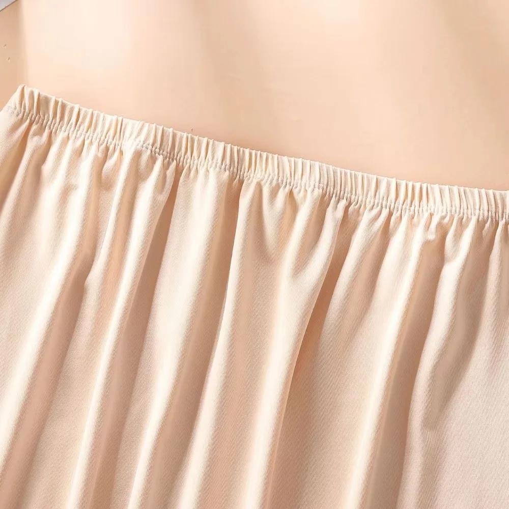Mince glace soie Modal femme demi-longueur jupe dentelle Anti-pénétration sous-jupe Anti-éblouisseme