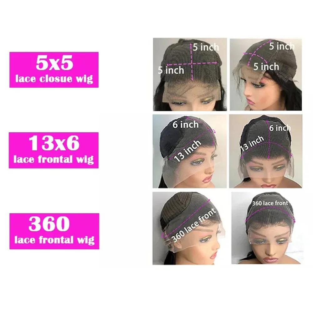 Perruque frontale en dentelle HD 13x6, cheveux humains bouclés Deep Wave 38-40 pouces, perruques bré