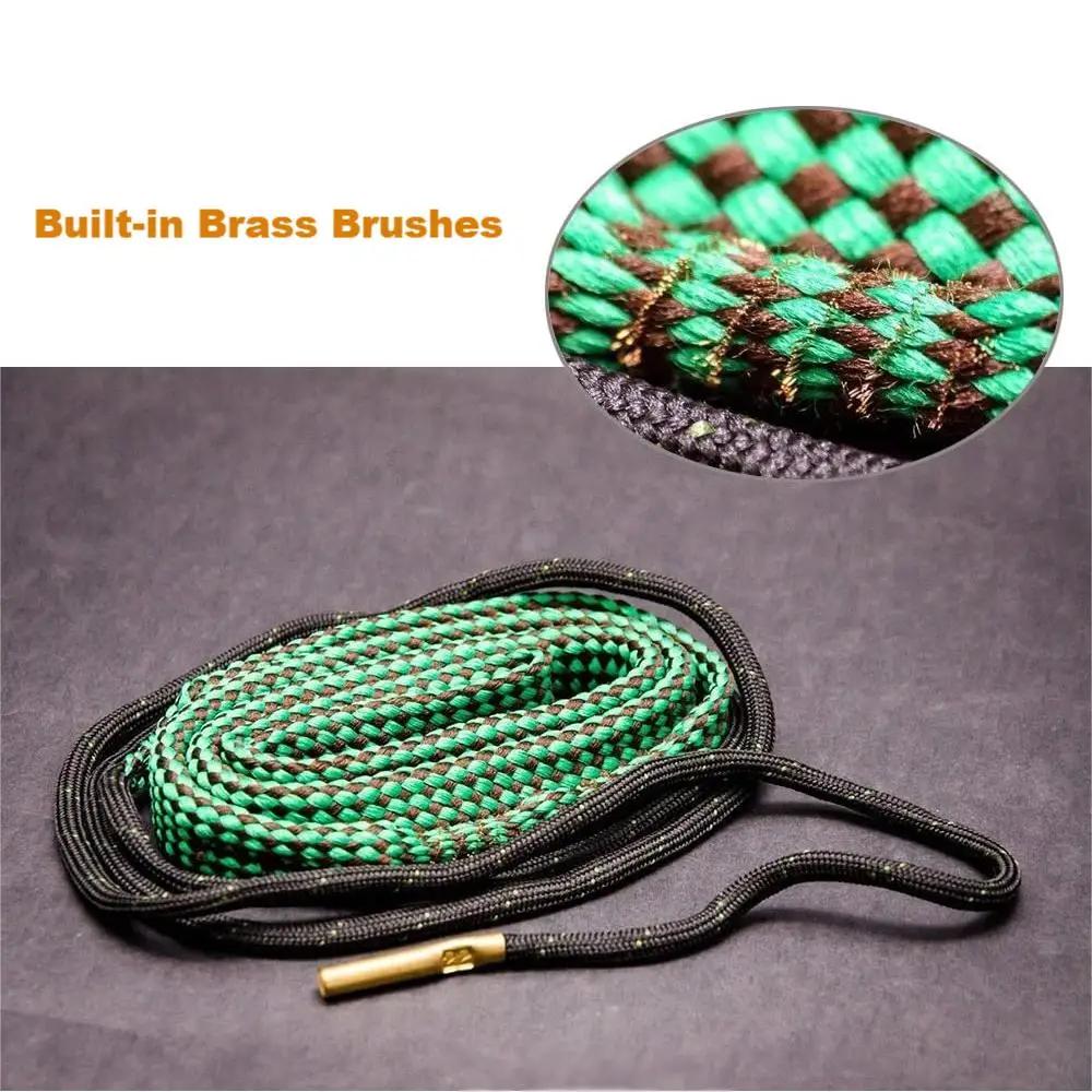 Corde de nettoyage de baril, 2 pièces, 22 Cal.223 Cal.38 Cal & 5.56mm 7.62mm 9mm, corde de calibre,
