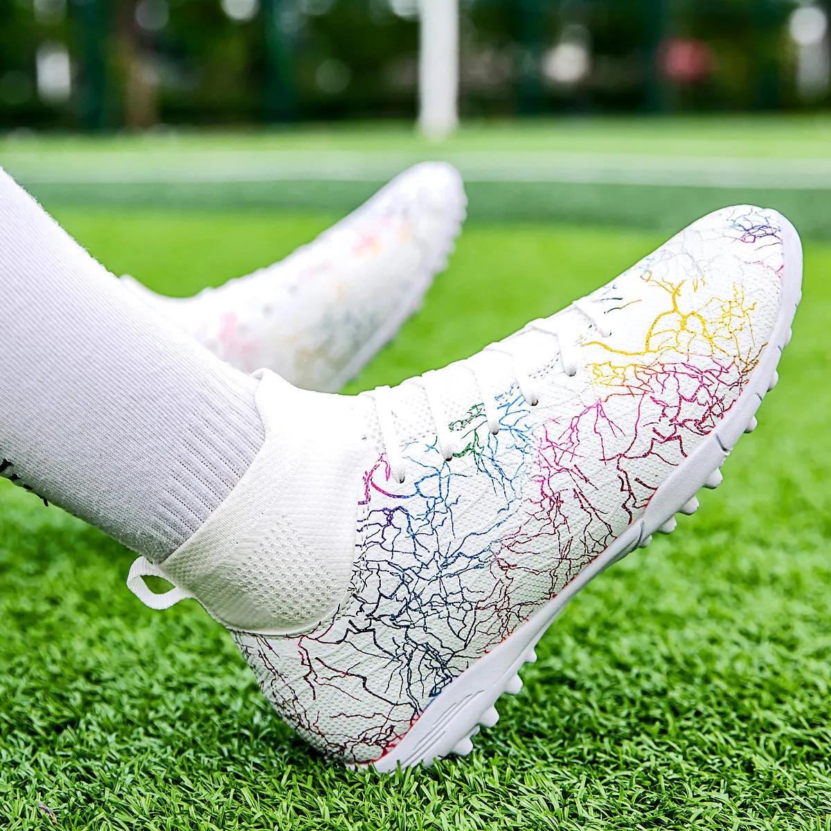 Chaussures de football montantes professionnelles pour hommes, Tf, ongles cassés (differtant aux cra