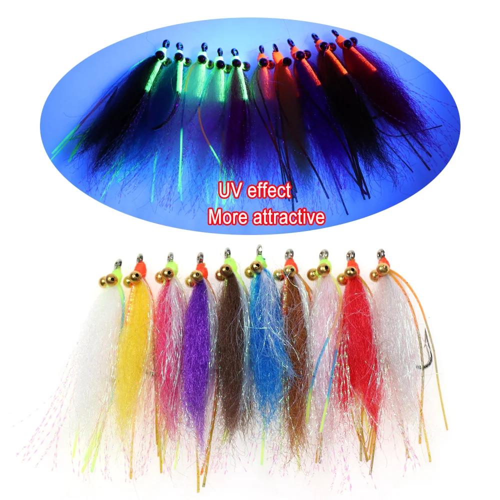 Vampfly fou doublage Charlie mouche crochet en acier au carbone évier rapide mouches de pêche pour B