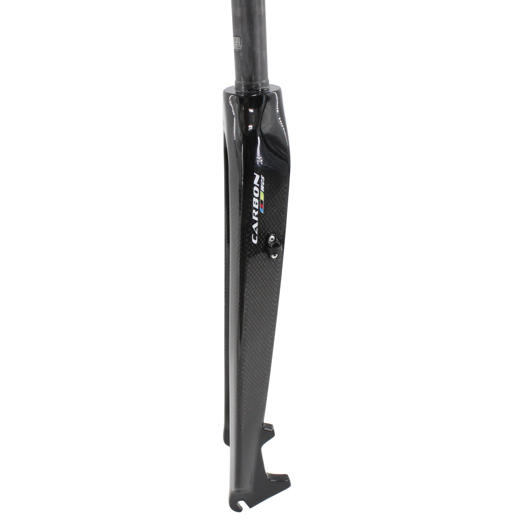 Date 26/27.5/29 "pouces VTT 3K pleine Fiber de carbone vélo fourche avant frein à disque fourche en