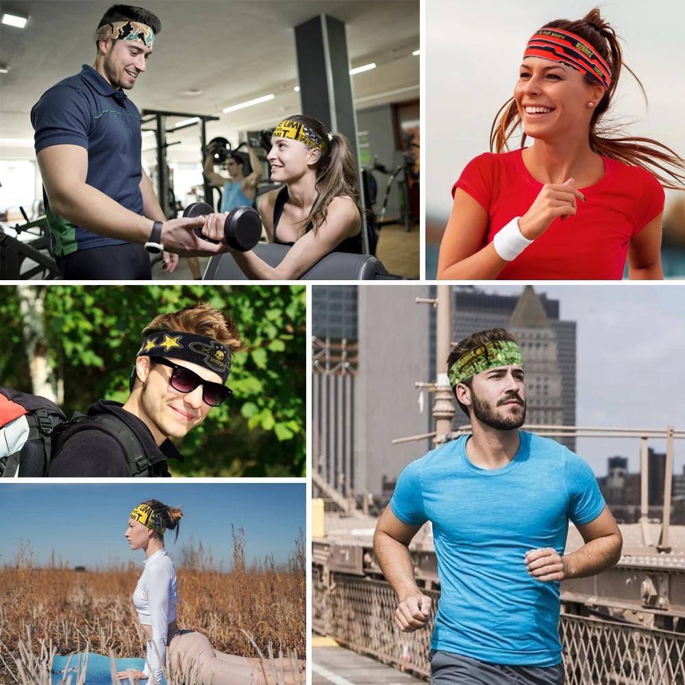 Bandeau gothique crâne bandeau de sueur Sport tête bandeau de cheveux entraînement Tennis Fitness jo