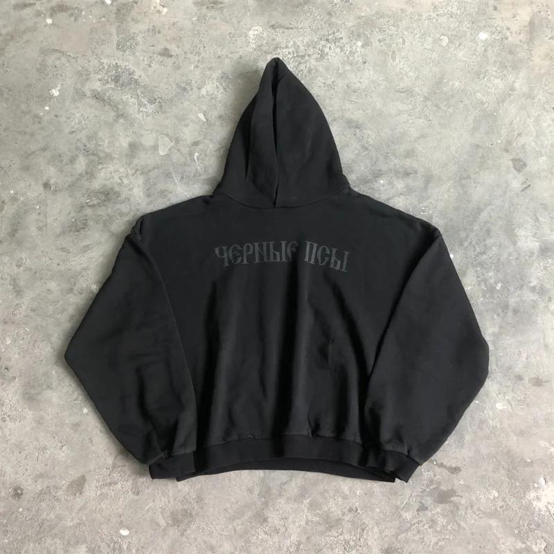 SAINT OF MICHAEL mode 1:1 KANYE WEST Streetwear sweat DONDA imprimé velours décontracté ample surdim