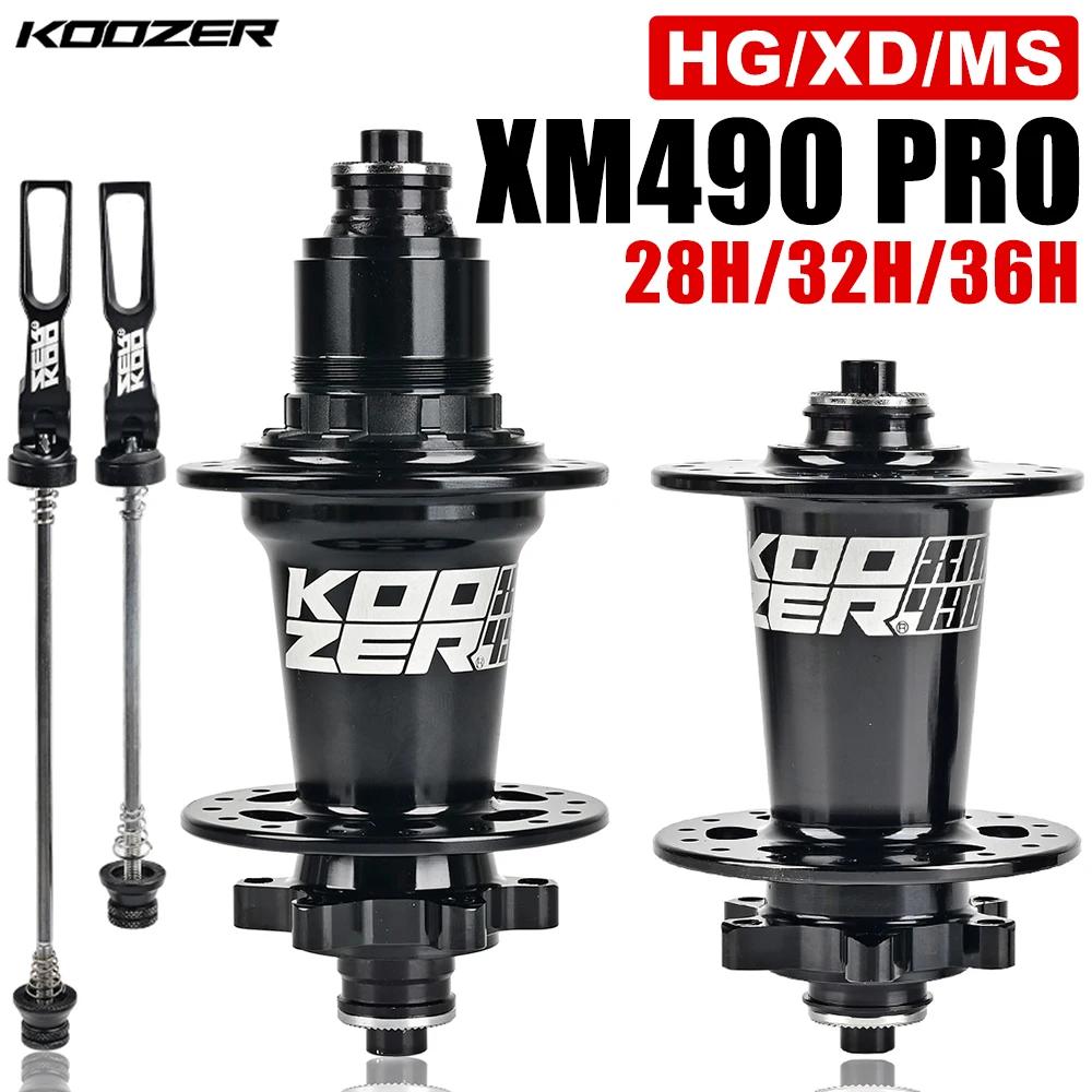 Moyeux de vélo KOOZER XM490 PRO 28/32/36 trous Qr à travers TA arbre en acier 4 roulements 6 cliquet