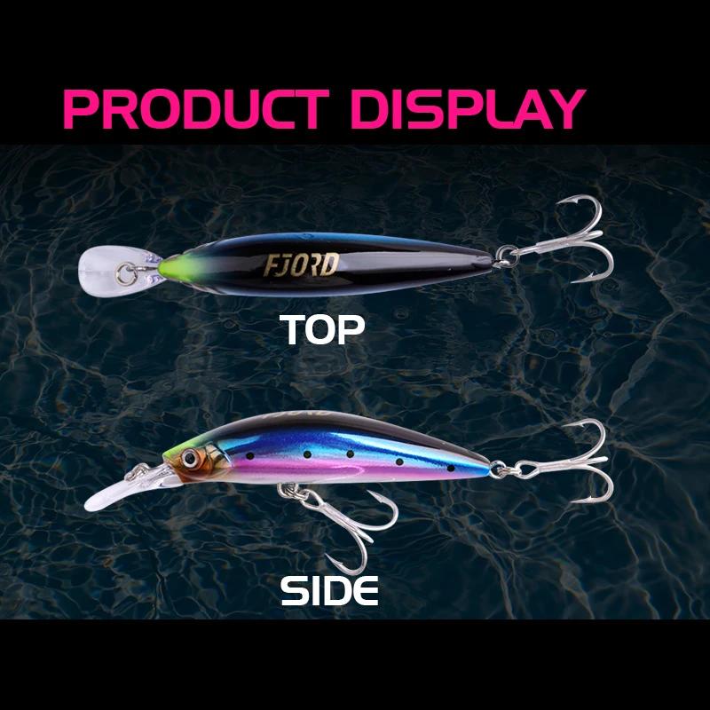 FJORD 70mm 17g vairon coulant lourd 11 couleurs pour choisir Laser dur appât artificiel en plastique