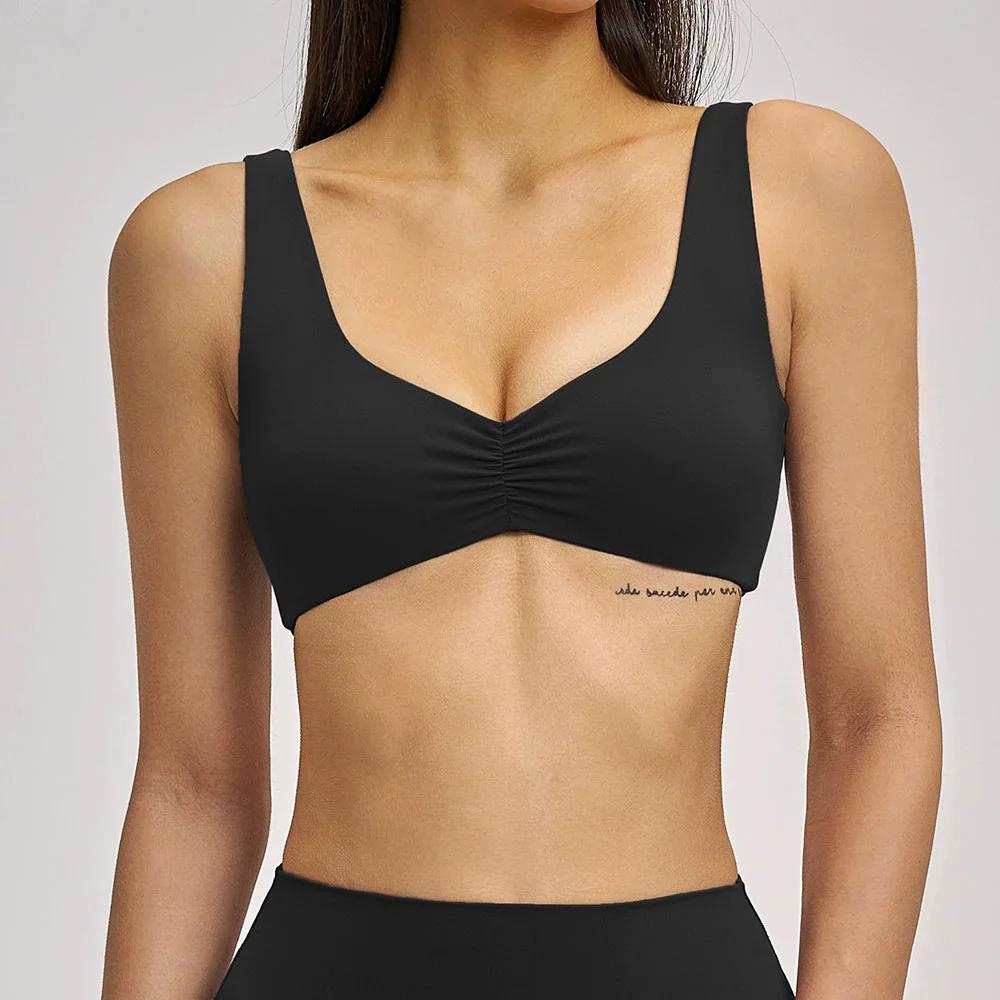 Nouveau soutien-gorge de sport d'été pour femme avec coussinets intégrés, respirant, pour le yoga, l