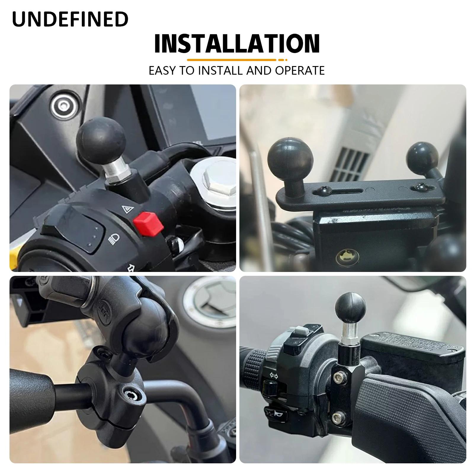 Adaptateur de montage de tête sphérique 1 pouce 25mm, Clip de guidon de moto et de vélo, support de