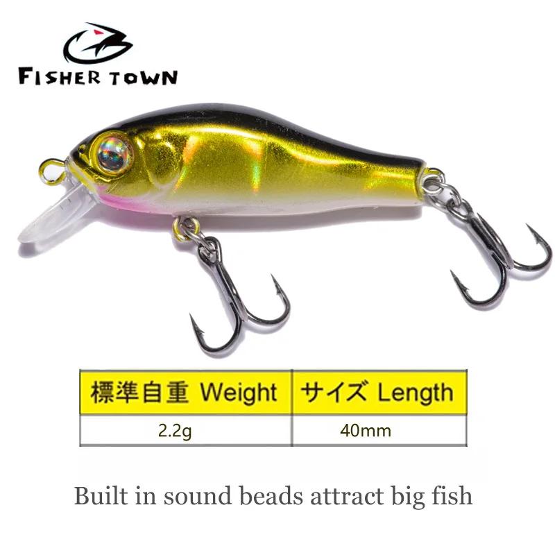 Aimant Flottant Minnow Appât 40mm/2.2g Leurres De Pêche Truite Crankbaits Longue Castiing Leurres De