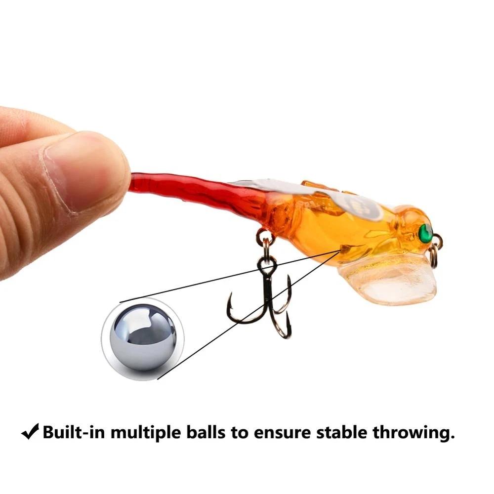 Topwater libellule mouches sèches insecte mouche leurre de pêche 6.2g 75mm truite Popper appât artif