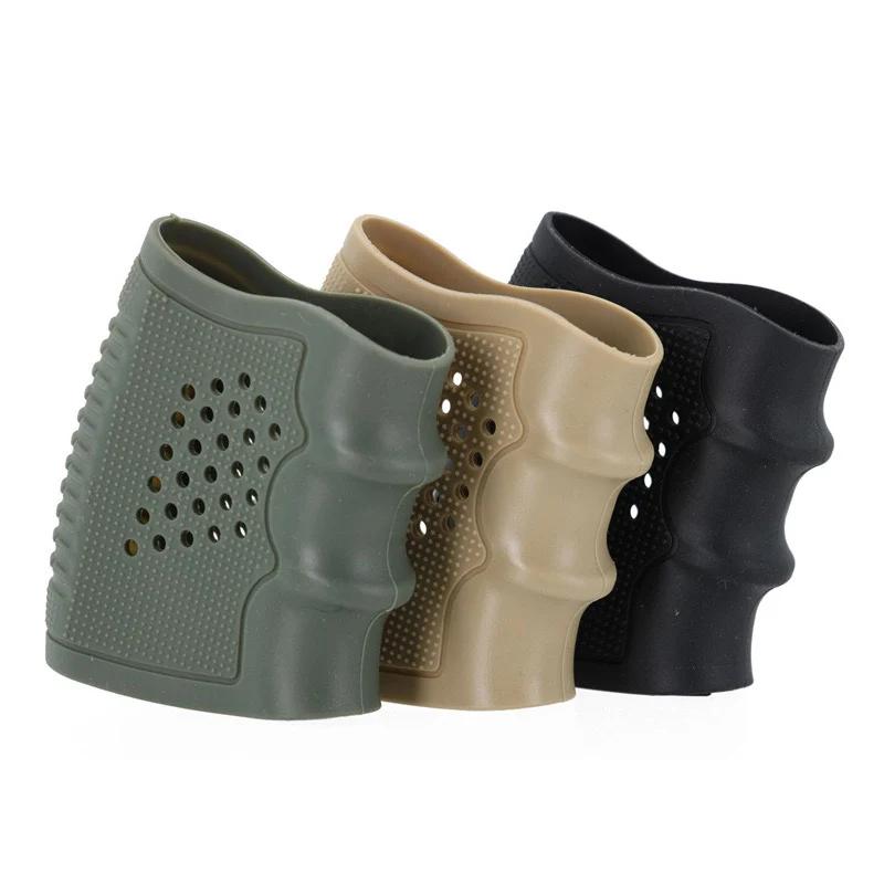 Manchon de couverture de gant de poignée en caoutchouc pour pistolet tactique, pistolets antidérapan