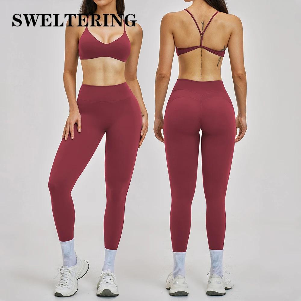 Ensemble de survêtement 2 pièces pour femme, tenue de yoga, vêtements de sport, leggings taille haut