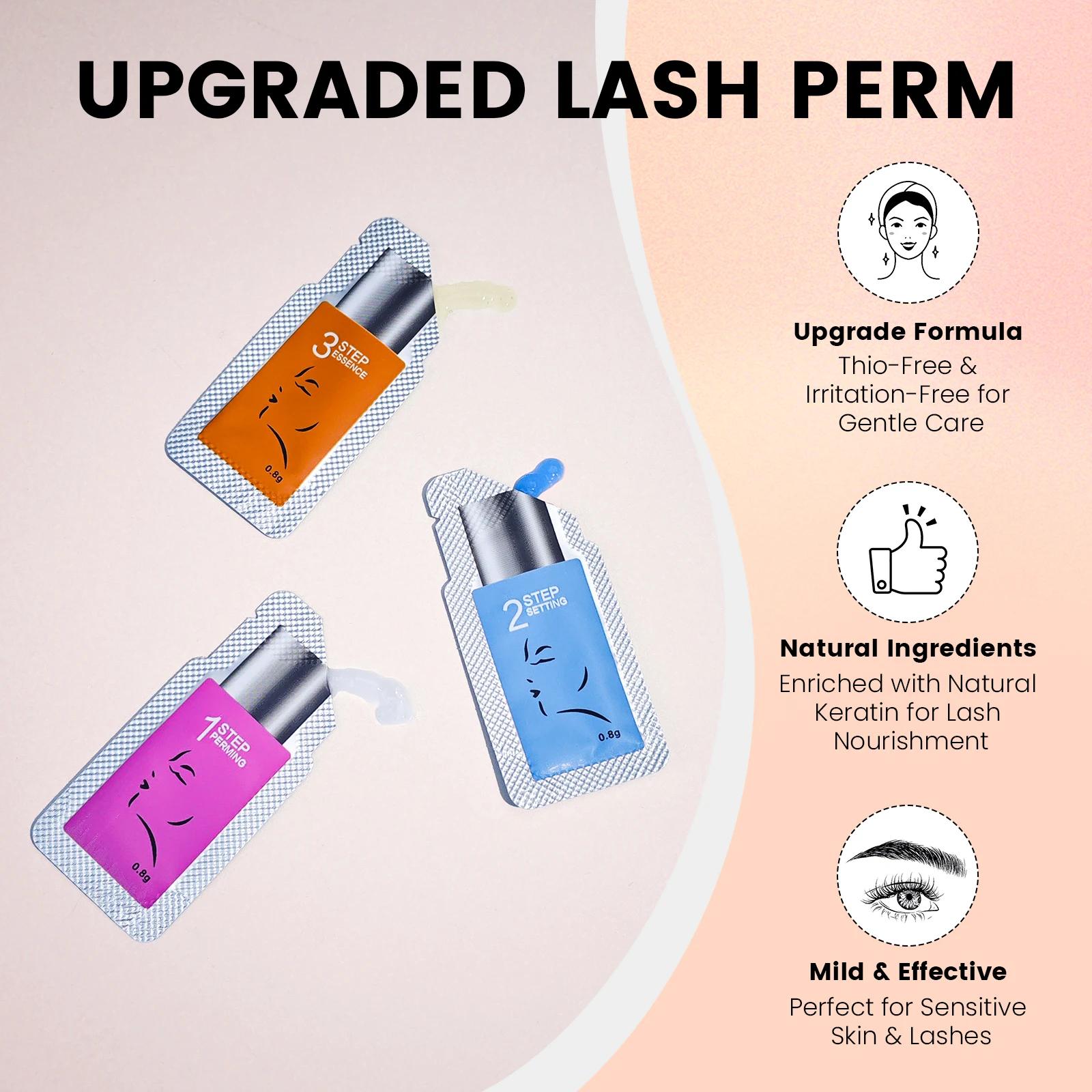Lomansa – Kit de levage de cils, 8 à 12 Minutes, Lifting instantané, recourbe pour sourcils, Kit de
