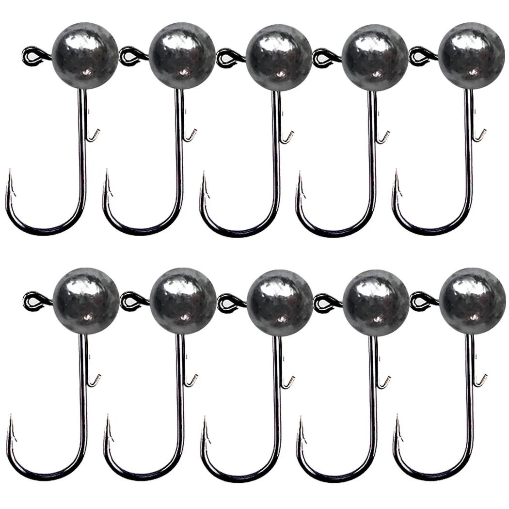 10 pièces tête de gabarit crochet de pêche 3.5g 5g 7g 10g 14g boule ronde tête de gabarit crochet sa